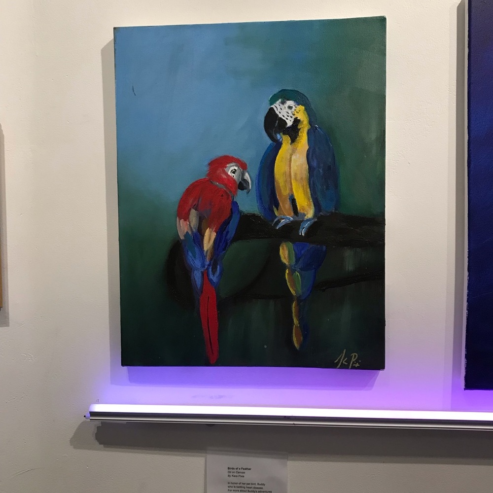 Birds of a Feather oil painting. from my studio. oil in canvas